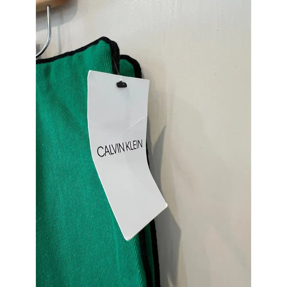 Calvin Klein Square Pillow Covers Preppy Kelly Green Pair